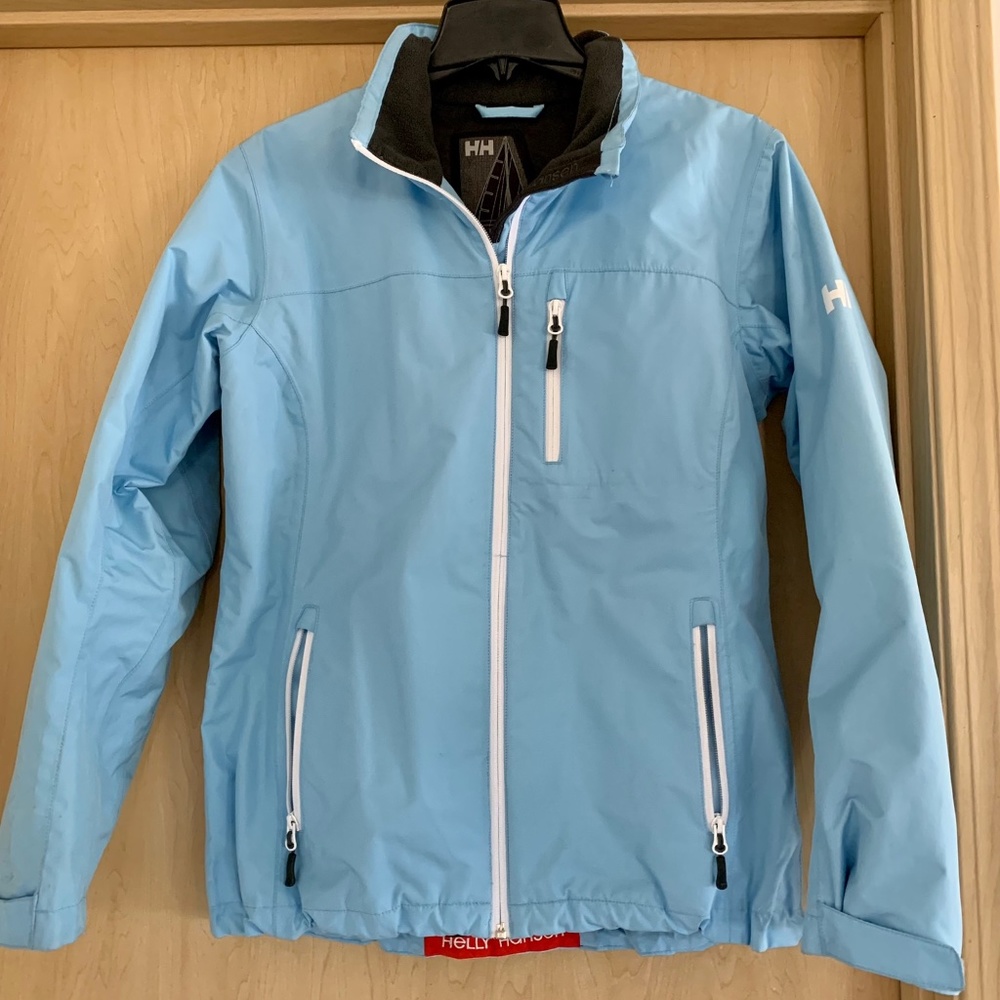 Helly Hansen Womens Mid Layer Crew Jacket Baby Blue Size L